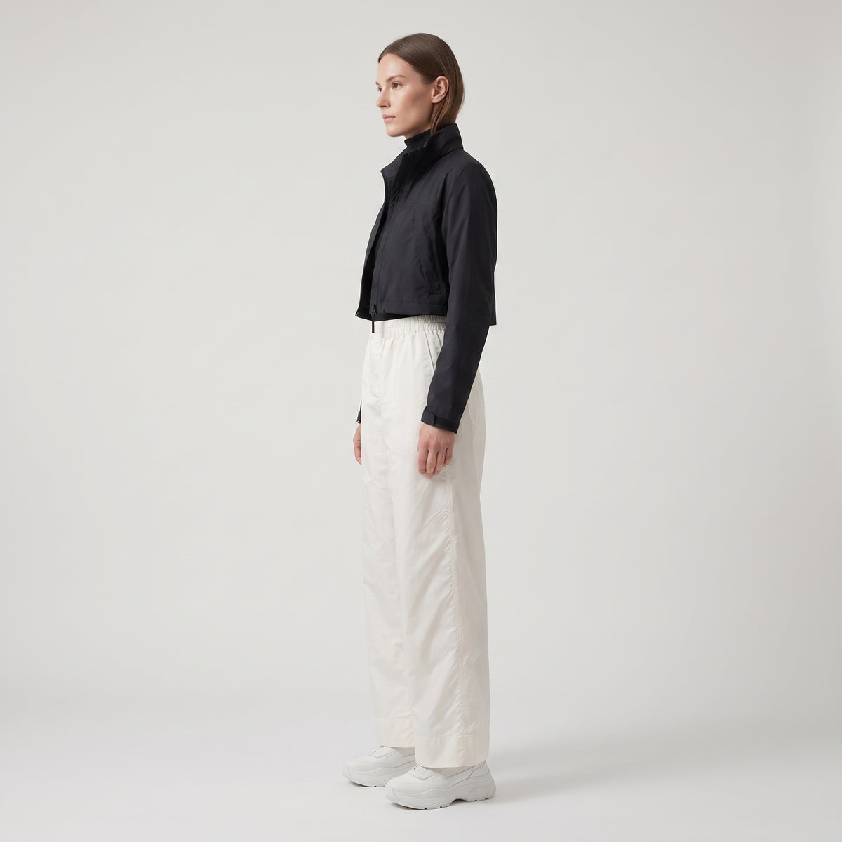 Minimalist Wide-Leg White Trousers