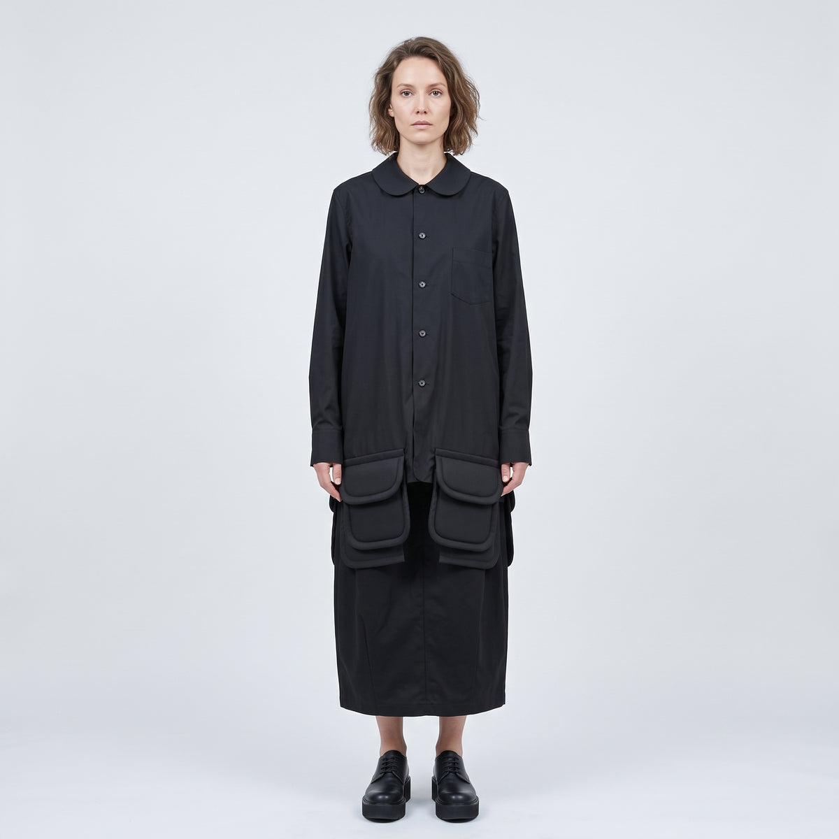 Peter Pan Collar Long Shirt