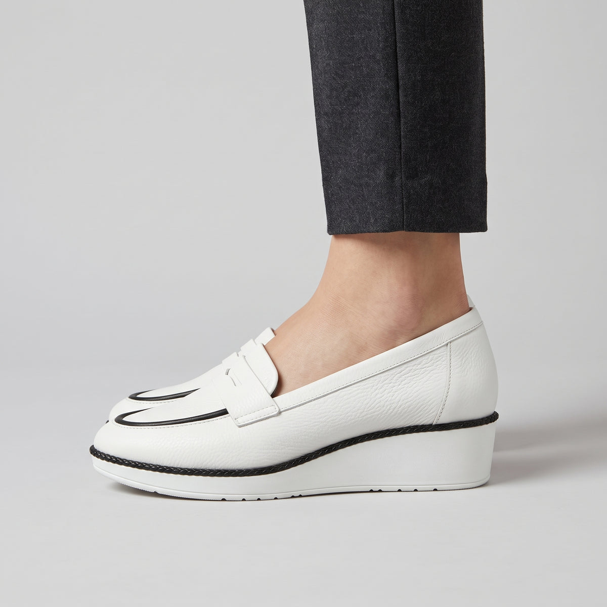 Platform Leather Penny Loafers
