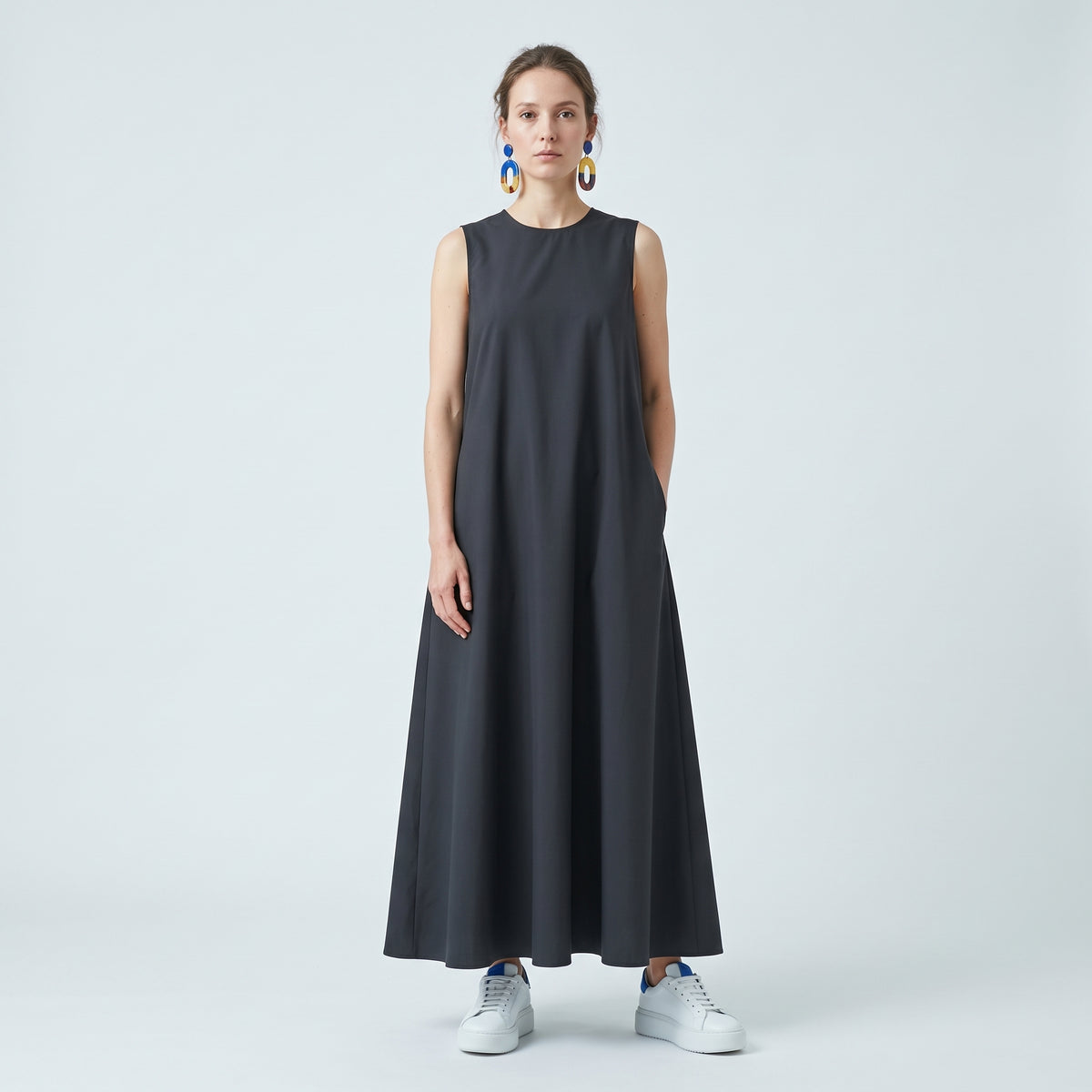 Sleeveless A-Line Maxi Dress