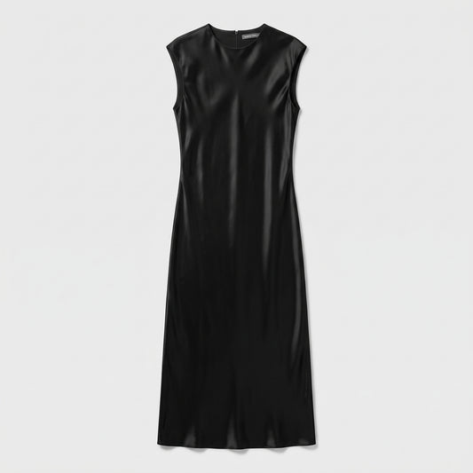 ALBERTA FERRETTI Sleeveless Satin Midi Dress