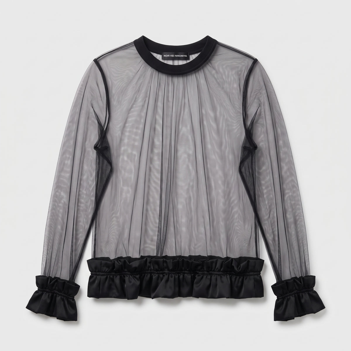 NOIR KEI NINOMIYA Sheer Ruffled Tulle Blouse