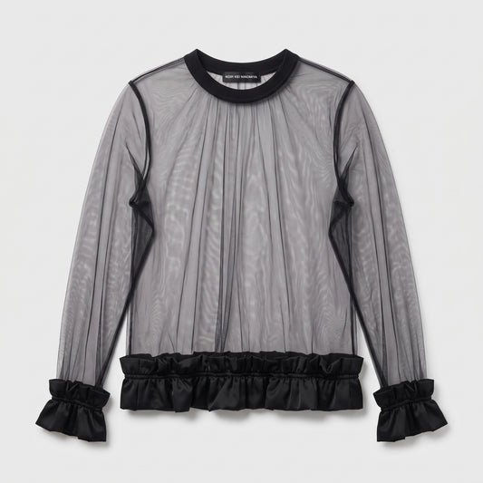 NOIR KEI NINOMIYA Sheer Ruffled Tulle Blouse
