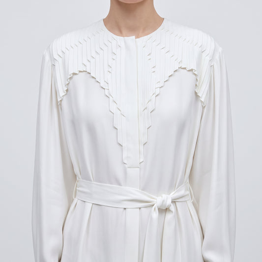 BY FANG Pleated Crepe Midi Dress - view 2