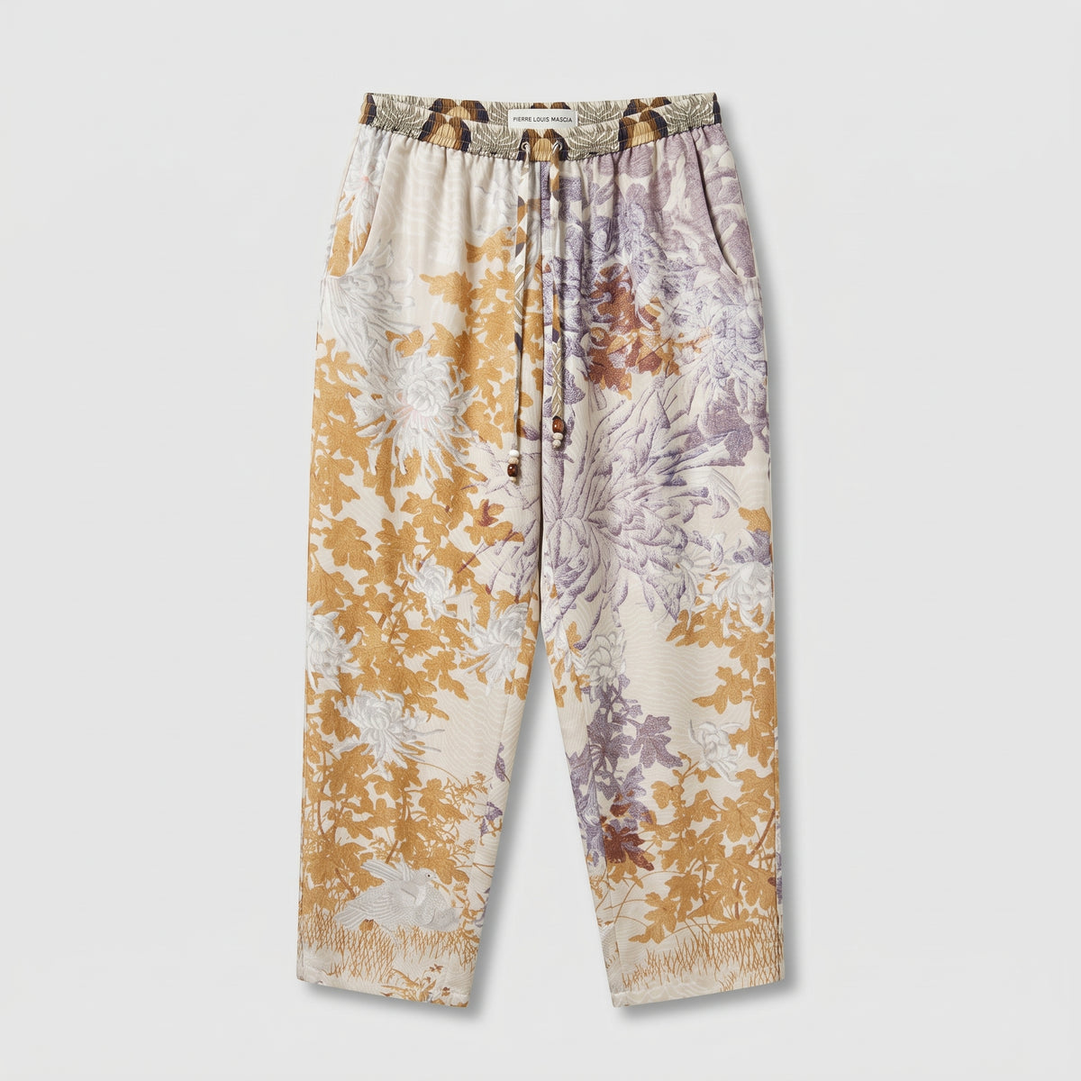 PIERRE LOUIS MASCIA Golden Brown Printed Trousers