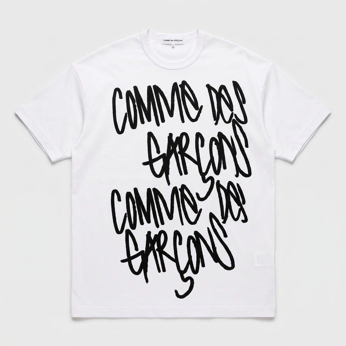 COMME DES GARCONS Graffiti Logo Cotton T-Shirt