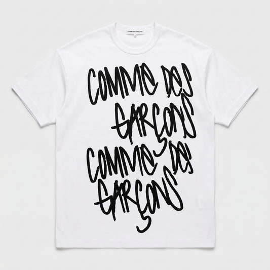 COMME DES GARCONS Graffiti Logo Cotton T-Shirt