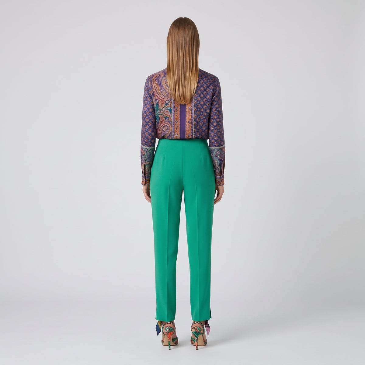 Tailored Green Crease Trousers