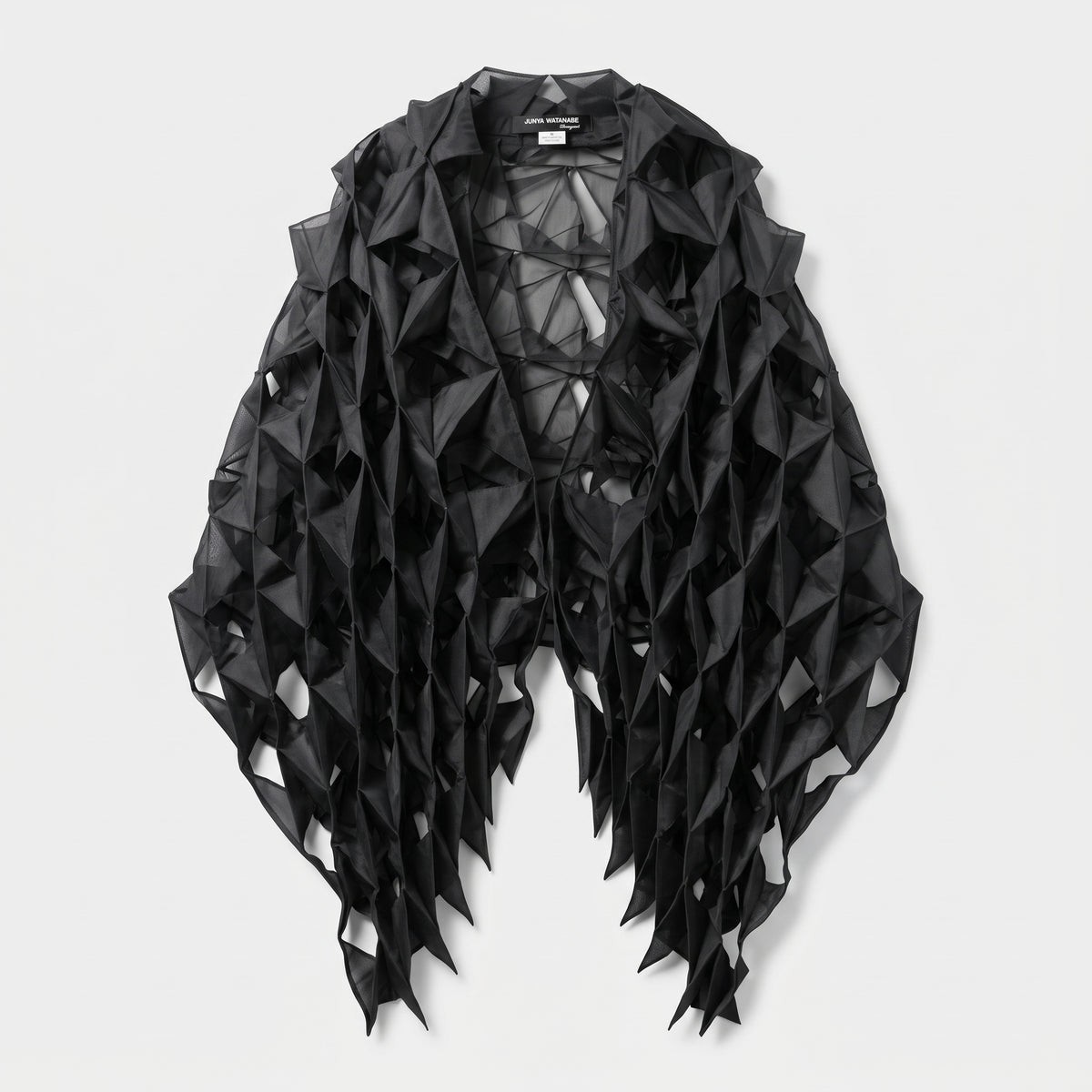 JUNYA WATANABE Architectural Geometric Black Overlay Jacket
