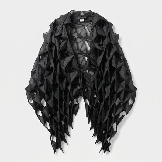 JUNYA WATANABE Architectural Geometric Black Overlay Jacket