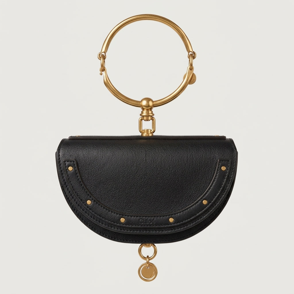 Mini Leather Ring Handle Bag