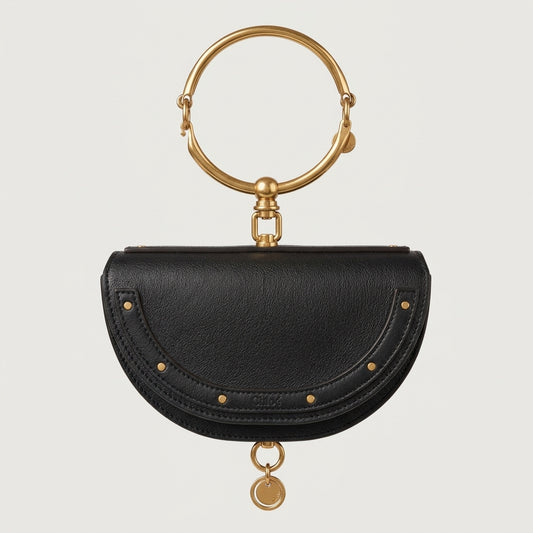 Mini Leather Ring Handle Bag