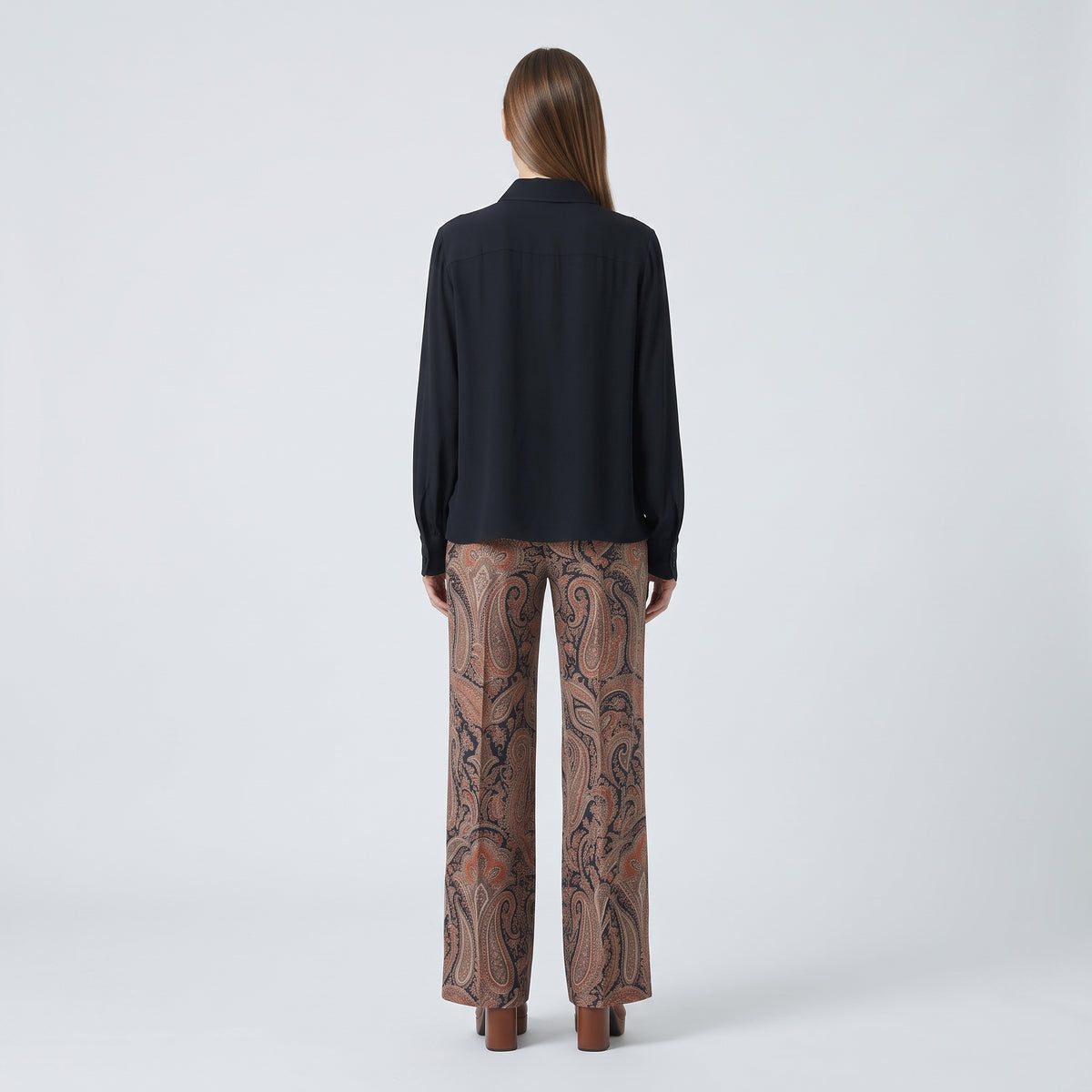 ETRO Embroidered Black Silk Shirt - view 5