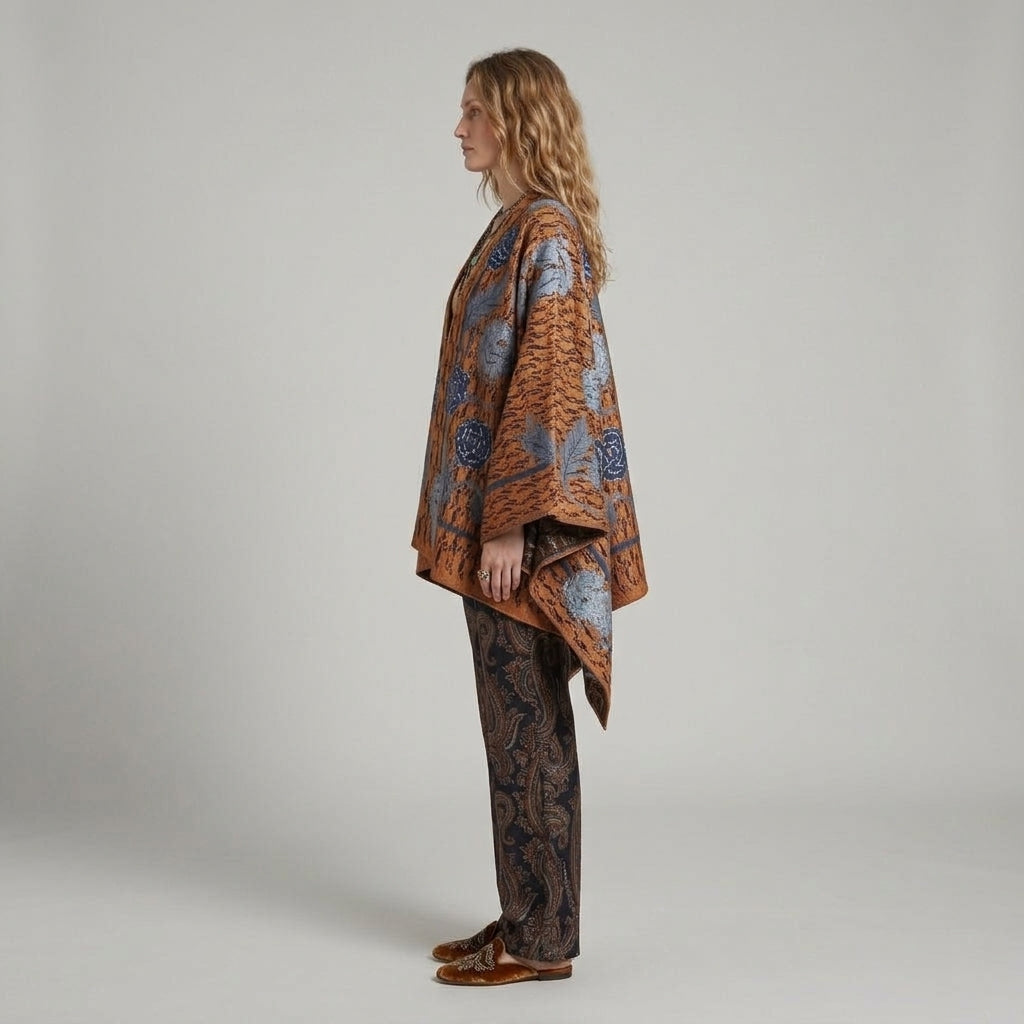 Floral Jacquard Silk Pocket Square