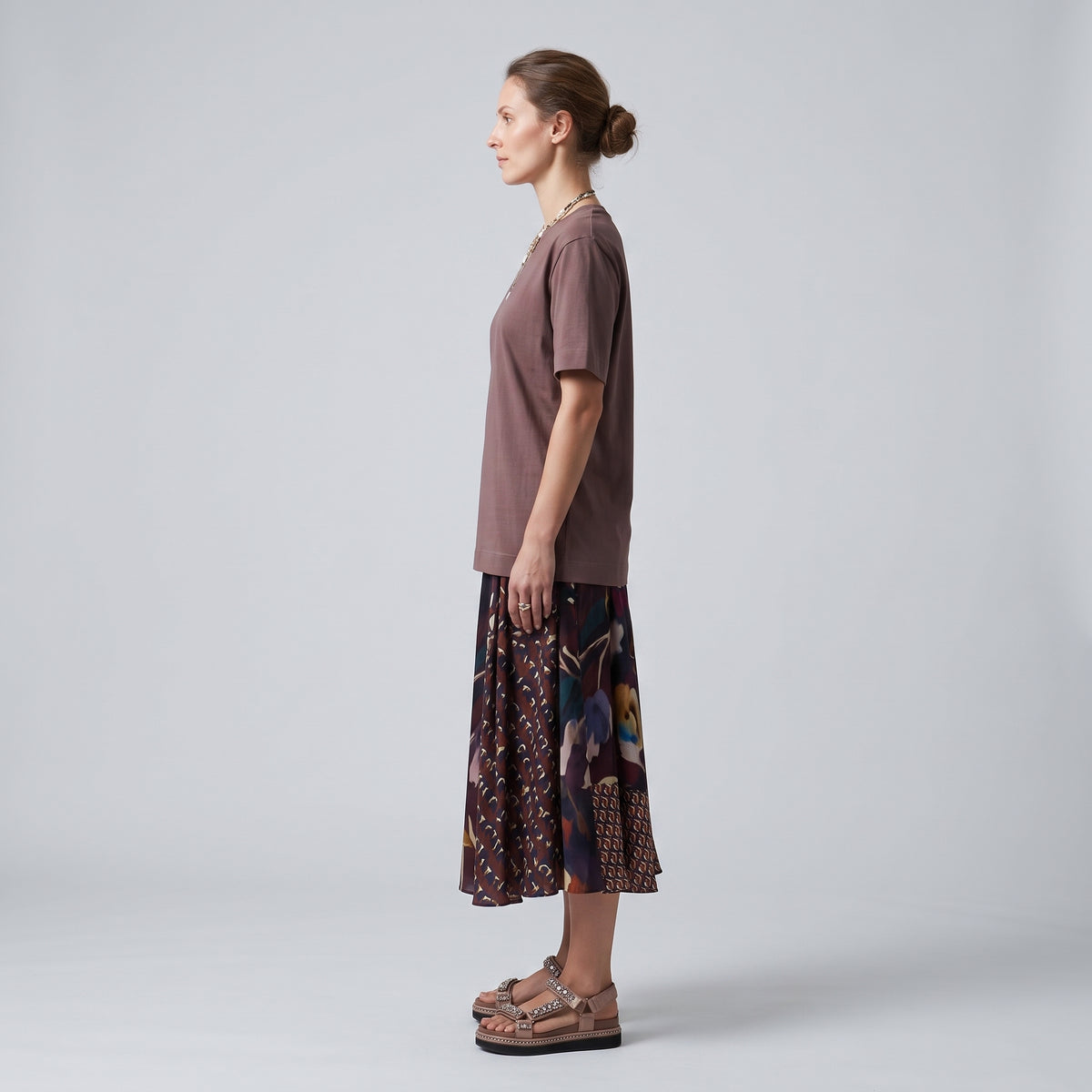 DRIES VAN NOTEN Aubergine Supima Cotton T-Shirt - view 4