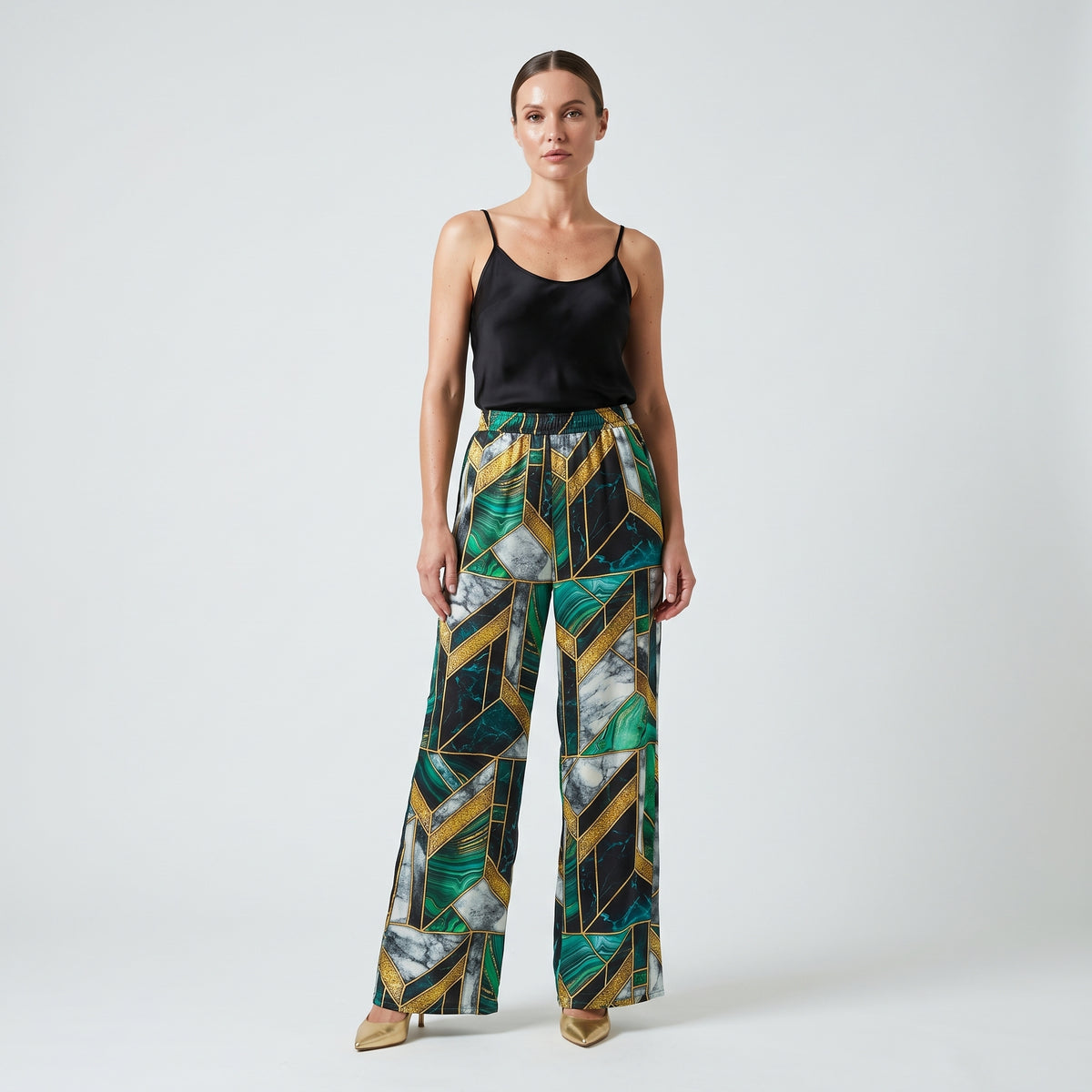 MAISON PASSAGE Art Deco Wide Leg Trousers - view 3