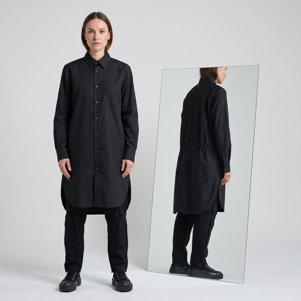 CDG CDG Minimalist Black Longline Shirt - view 3