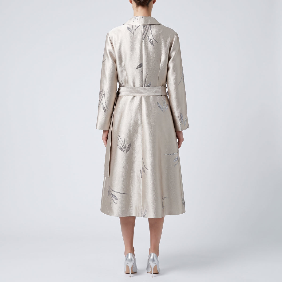 NATAN Metallic Jacquard Belted Dress - view 2