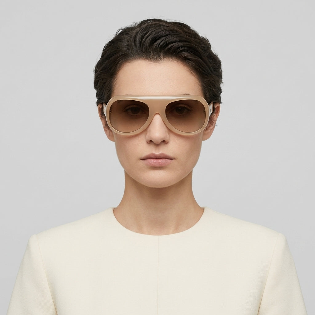 Chunky Acetate Aviator Sunglasses
