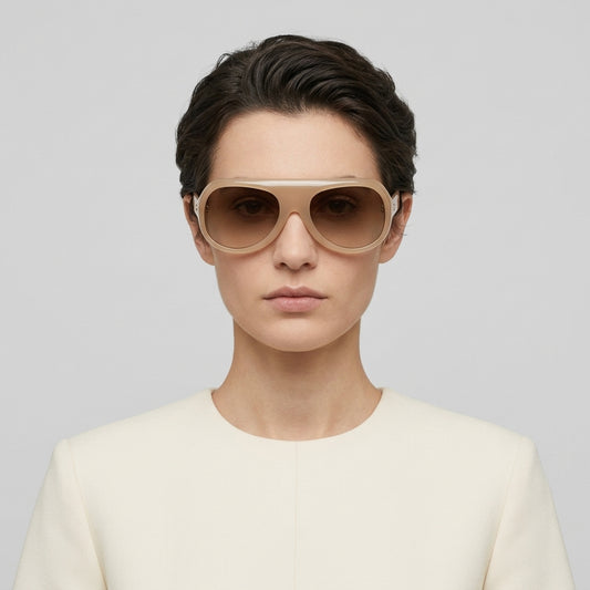 Chunky Acetate Aviator Sunglasses