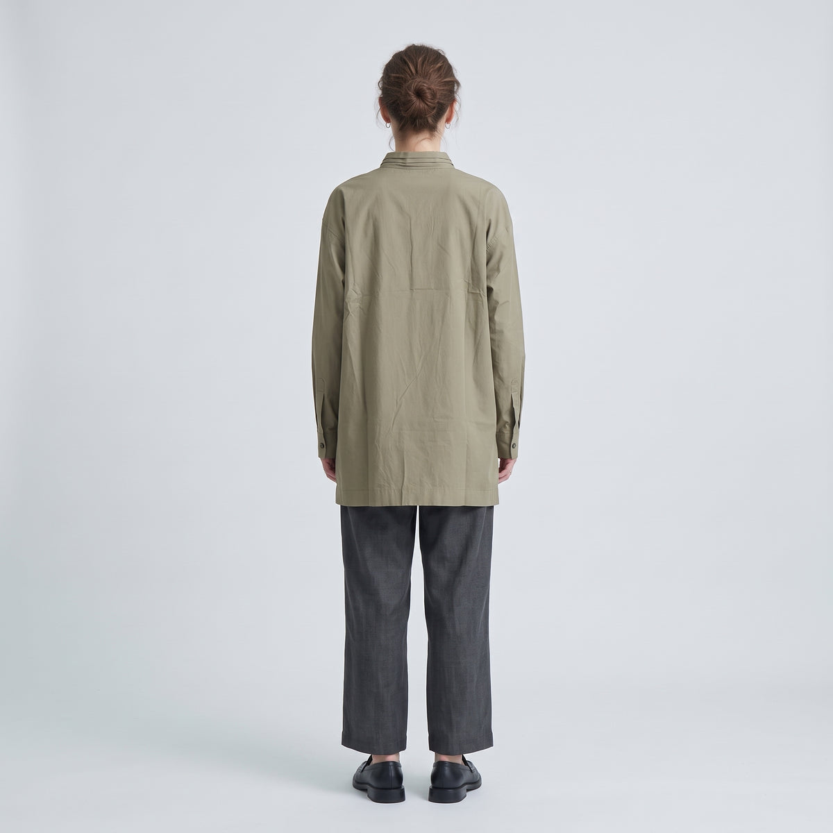 ESKANDAR Pleated Bib Long Sleeve Shirt - view 5