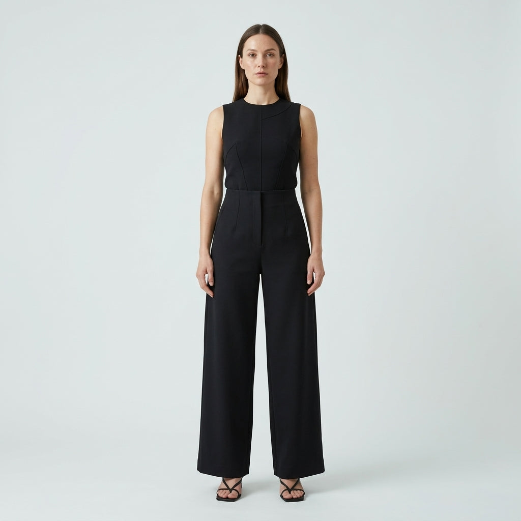 NATAN High-Waisted Tailored Black Trousers - view 2