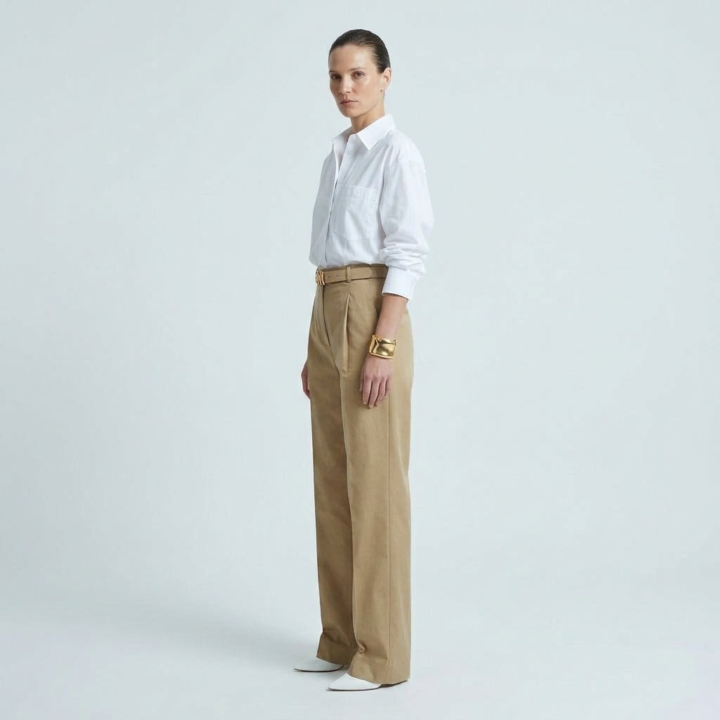 NATAN Belted Tailored Wide-Leg Trousers - view 3