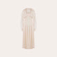 Long dress in poplin and muslin