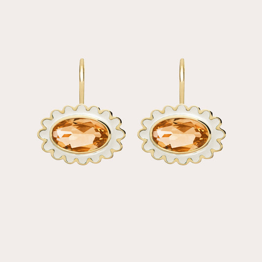Margareta Ameethyst Yellow Earrings