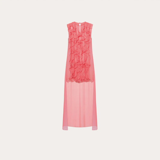 Organic Chiffon Blouse with Ruffles