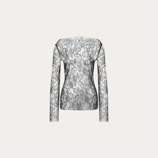 See-through lace top