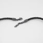 Damiani Black Leather Double Wrap Bracelet