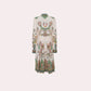 Floral-Pattern  Shirt Dress