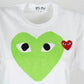Heart motif cotton T-shirt