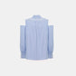 Blue button-up shirt