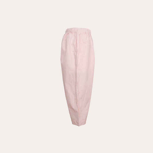 Refined cotton-silk blend pants