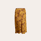 Floral jacquard midi skirt