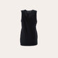 Classic Black Cotton Sleeveless Topton
