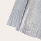 SILVER PLISSE TOP