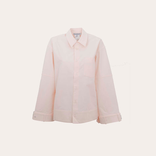 PALE PINK MAXI VOLUME SKIRT TOP SET