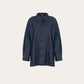 Wide shirt jacket with collar