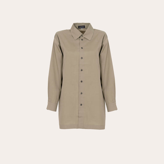 Pleat Shirt with Collar
