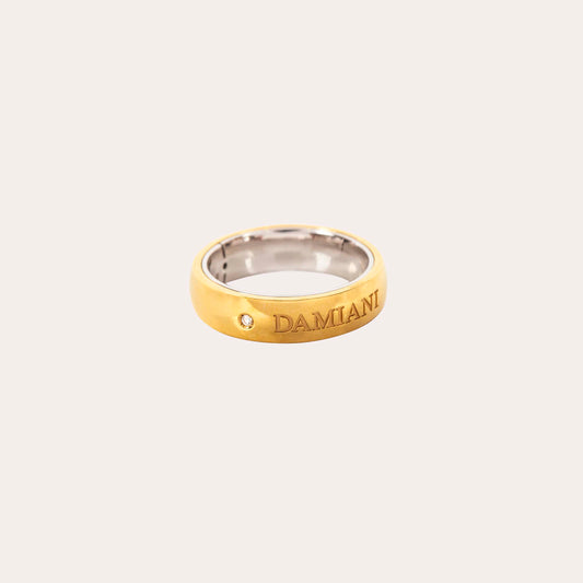Damiani Orbital Collection Ring White, Yellow Gold and Diamonds