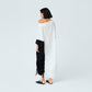 Chic White and Black Versatile Midi Dress