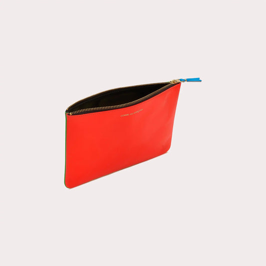 CDG Super Fluo Wallet - Green/Orange