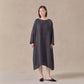 Wide line neck dress