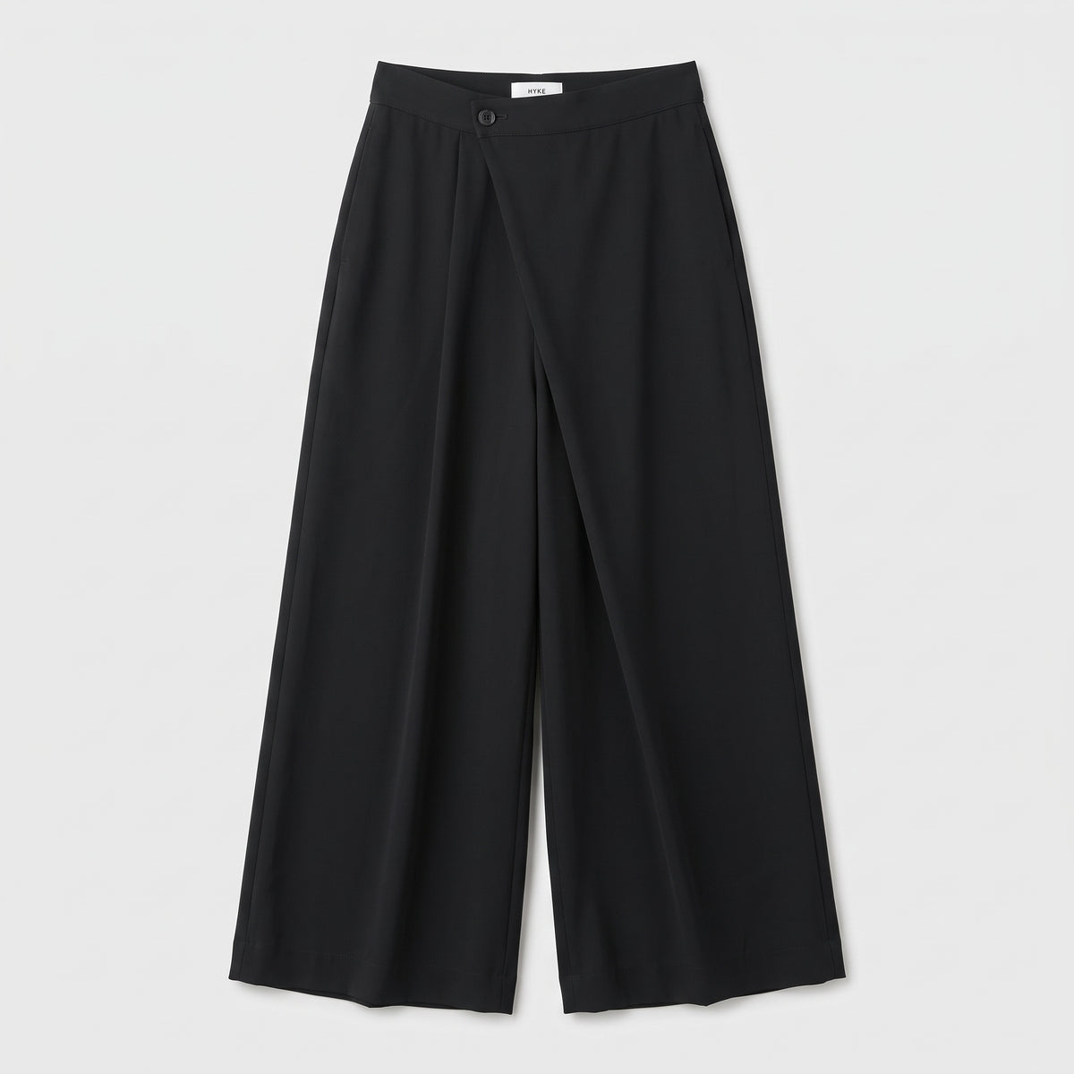 Asymmetric Wrap Wide Leg Trousers