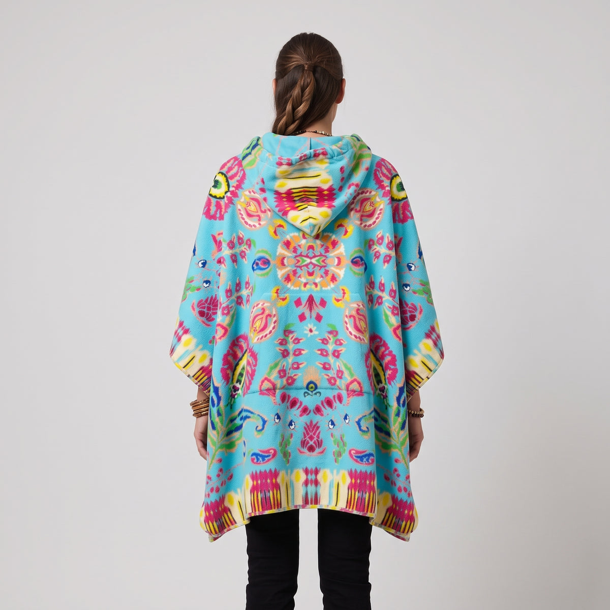 ETRO Vibrant Floral Hooded Towel Poncho - view 5