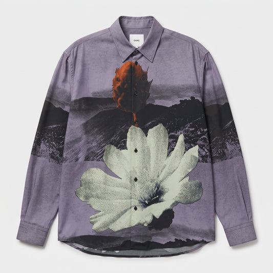Lilac Floral Graphic Printed Shirt