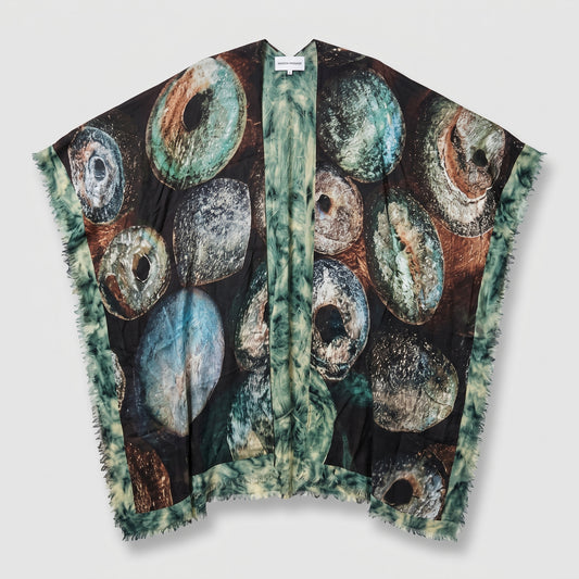 MAISON PASSAGE Abstract Print Long Kimono